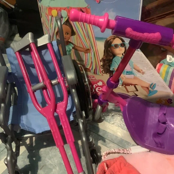 Huge Our Generation/ My Life As Mixed Clothes Doll Clothing, Shoes Canoe Beach - Picture 9 of 14